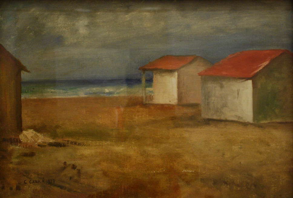 GAM - MALINCONIA_035.JPG - CARLO CARRA' - Quargnento (AL) 1881-Milano 1966 - CAPANNI SUL MARE (1927)